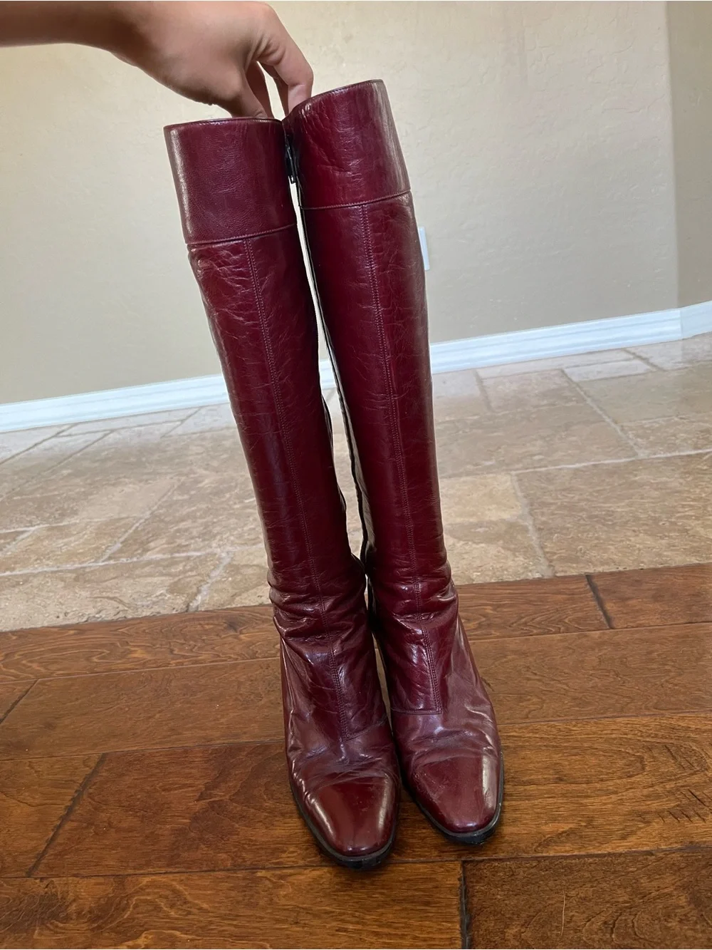 Vintage Italian Leather Dominique Knee High Boots 5.5